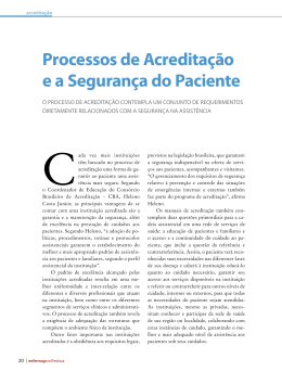 Processos de Acreditação e a Segurança do Paciente - coren-sp
