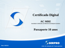 Certificado Digital AC MRE