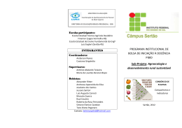 Folder Consórcio de Plantas - companheiras e indicadoras