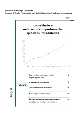 Consciência e análise do comportamento 2009.pub - PUC-SP