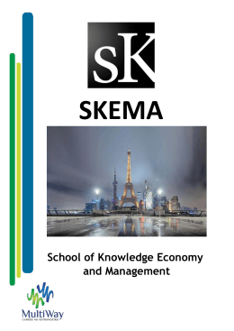 School of Knowledge Economy and Management