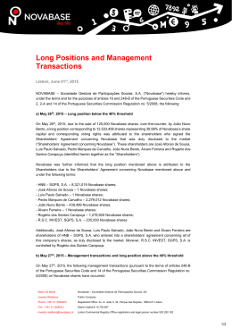 Long Positions and Management Transactions