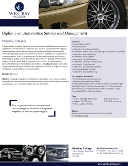 Diploma em Automotive Service and Management