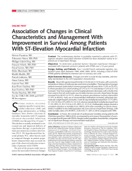 Association of Changes in Clinical Characteristics and Management
