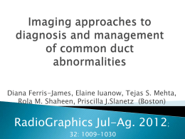 Imaging approaches to diagnosis and management of common duct