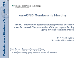 (The FCT Information System - services provided to support scientific