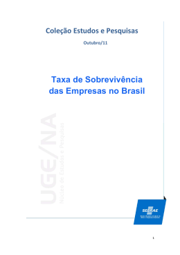 Taxa de Sobrevivência das Empresas no Brasil