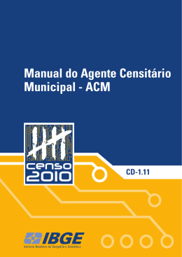 Manual do Agente Censitário Municipal - ACM