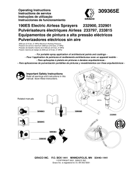 309365E 190ES Electric Airless Sprayers Operating