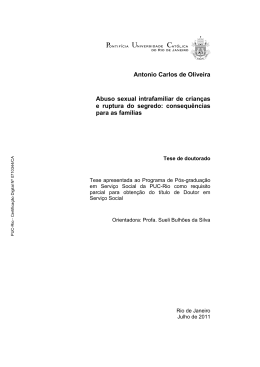 Antonio Carlos de Oliveira Abuso sexual intrafamiliar de