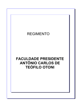 (REGIMENTO - FACULDADE PRESIDENTE ANTONIO CARLOS DE