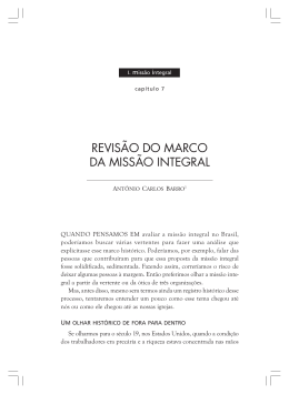 Revisão do Marco da Missão Integral – Antonio Carlos Barro