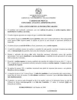 Prova - Tribunal de Justiça de Santa Catarina