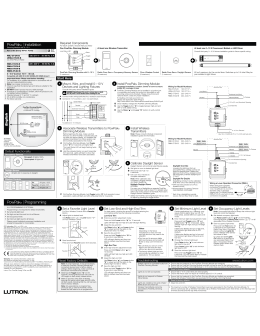 Lutron RMJ-5T-DV-B Installation Instructions