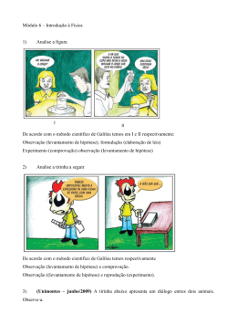 Módulo 6 – Introdução à Física 1) Analise a figura De acordo com o