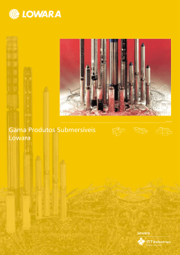 Gama Produtos Submersíveis Lowara