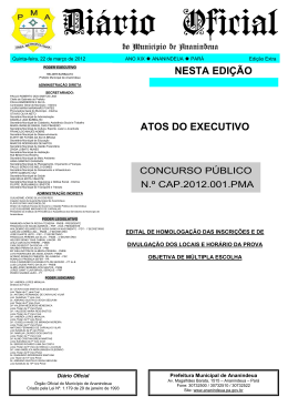 DIARIO DE MARÇO, 22 - Edição Extra