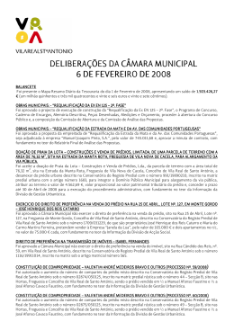 Deliberação - Câmara Municipal de Vila Real de Santo António