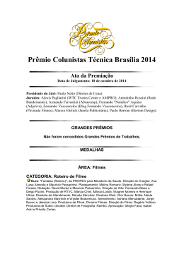 Prêmio Colunistas Técnica Brasília 2014