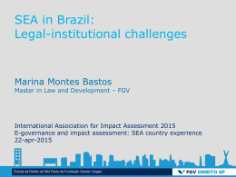 SEA in Brazil: Legal-institutional challenges