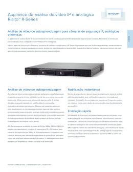 Appliance de análise de vídeo IP e analógica Rialto™ R
