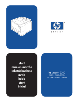 HP LaserJet 2300 printer start guide