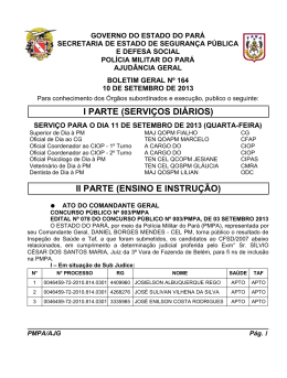 BG 164 - De 10 SET 2013 - Proxy da Polícia Militar do Pará!