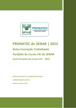 Portfolio GUIA FIC Pronatec 2015 - Vs final 17092015