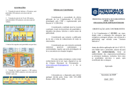 Fôlder de orientação - Prefeitura Municipal de Florianópolis