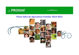 Plano Safra da Agricultura Familiar 2014-2015