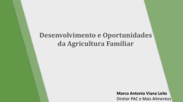 Desenvolvimento e Oportunidades da Agricultura Familiar