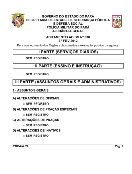 ADIT 038 - De 27 JAN 2012 - Proxy da Polícia Militar do Pará!