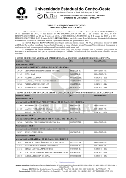 EDITAL Nº 015/2015 - Universidade Estadual do Centro