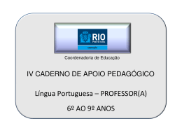 Língua Portuguesa – PROFESSOR(A) 6º AO 9º ANOS