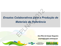 Ensaios Colaborativos para a Produção de Materiais de Referência