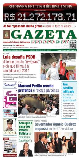 Lula desafia PSDB, - imprensaja.com.br