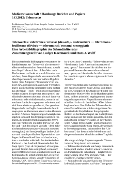 Medienwissenschaft / Hamburg: Berichte und Papiere 143,2012