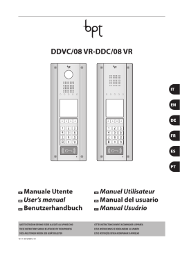 Manual Usuário DDVC/08 VR-DDC/08 VR