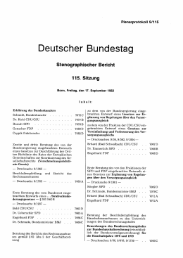 115. Sitzung - Bundestag DIP