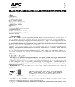 APC Back-UPS 1200VA e 1500VA – Manual de Instalação e Uso