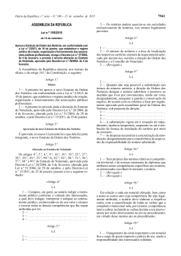 Lei n.º 155/2015 - Ordem dos Notários