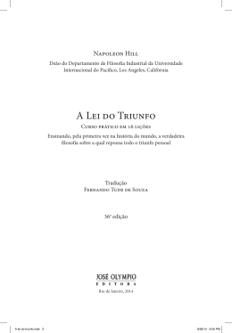 A Lei do Triunfo - Grupo Editorial Record