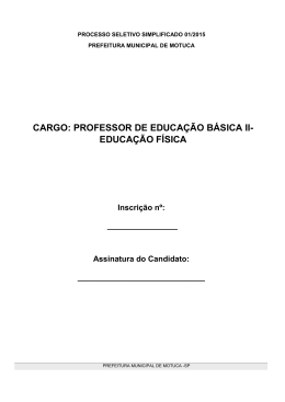 Professor Ed. Básica II - Ed.Física