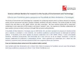 Science without Borders for research in the Faculty of Environment