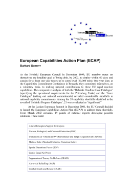 European Capabilities Action Plan (ECAP)