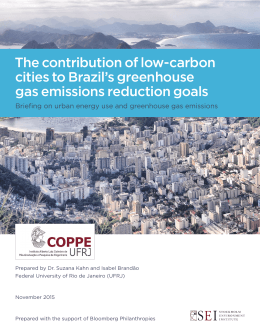 The contribution of low-carbon cities to Brazil`s greenhouse gas