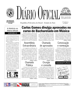 Carlos Gomes divulga aprovados no curso de Bacharelado em