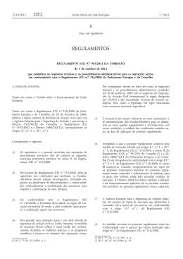 Regulamento (UE) n.o 965/2012 da Comissão, de 5 de outubro de
