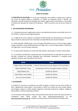 Ofício Nº /2013–GAB/SEE-PE - Governo do Estado de Pernambuco