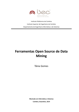 Ferramentas Open Source de Data Mining